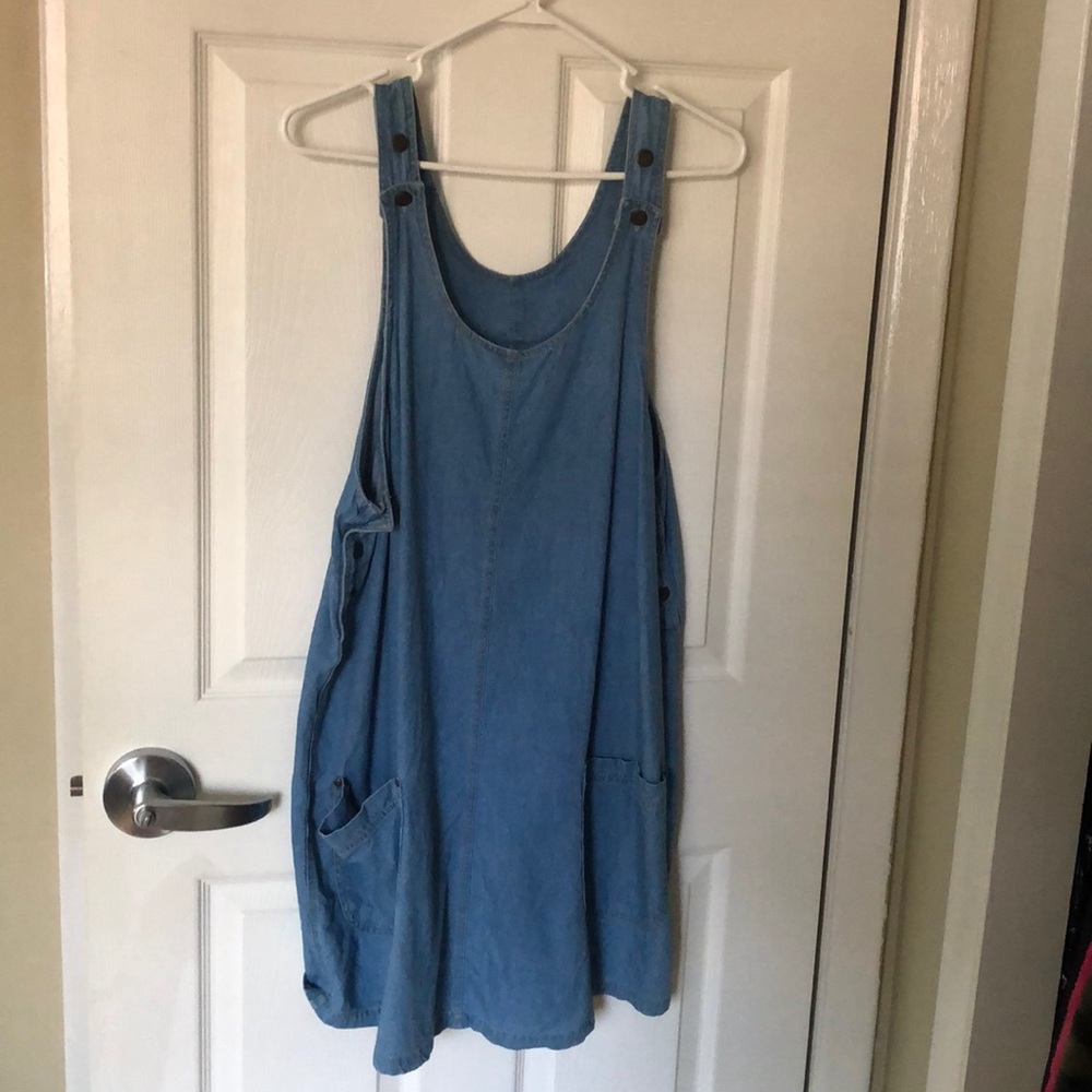 Vintage denim overall dress